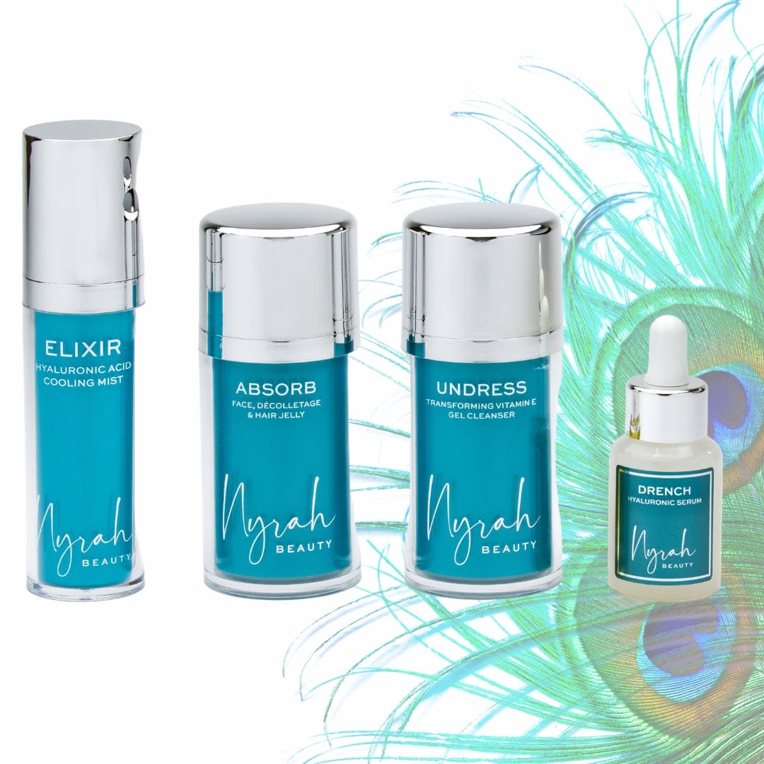 TREATMENT ALL: *PRE-ORDER* The Radiant Skin Ensemble peacock background