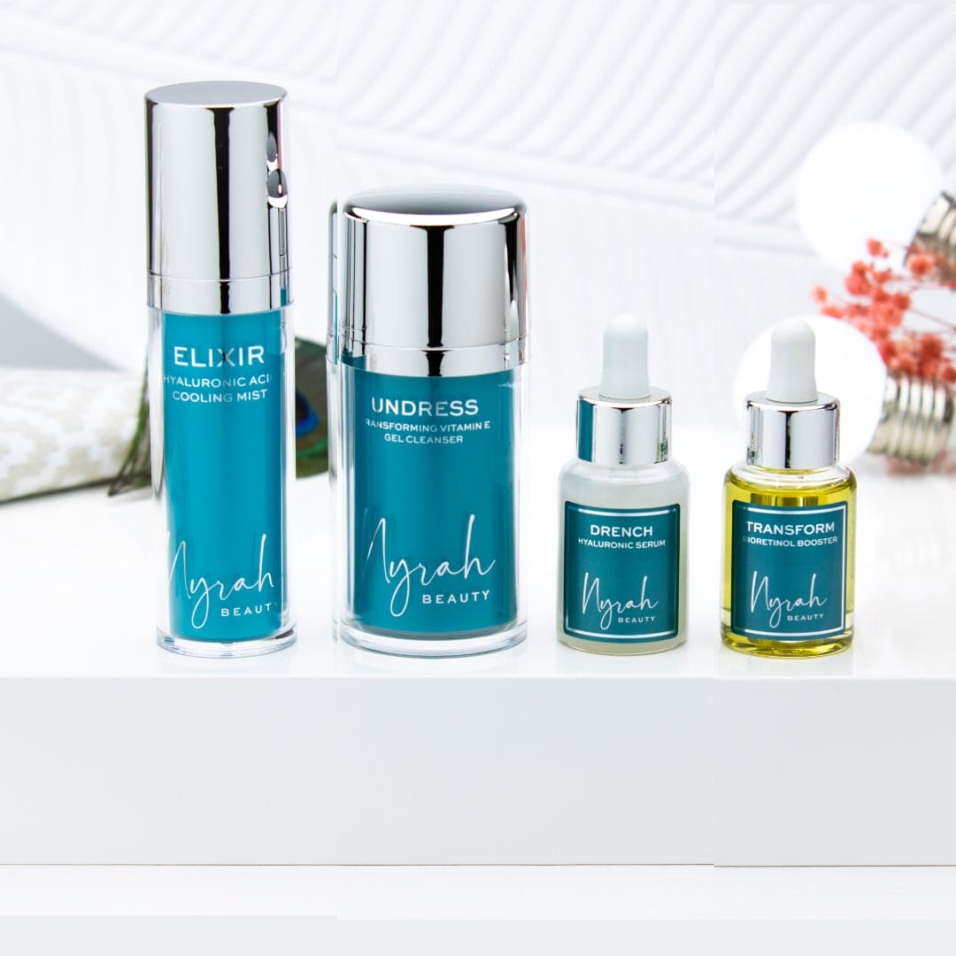 Undress 50ml + Drench 30ml + Transform 30ml + Elixir 50ml on stage