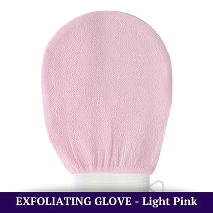 LIGHT PINK Radiance Glove: Exfoliating Body Glove