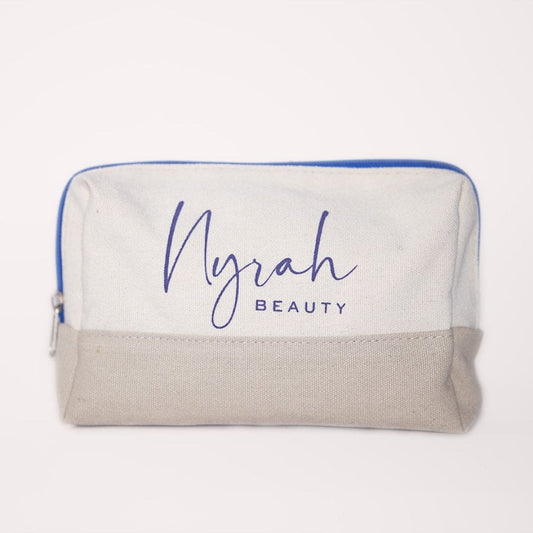 NYRAH BEAUTY Recycled Cotton Cosmetics Travel-Wash Bag front view