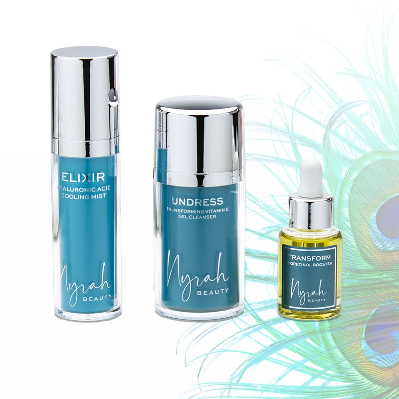 TRIO: +Age Renew & Balance (Undress 50ml + Transform 30ml + Elixir 50ml) WITH PEACOCK BACKGROUND