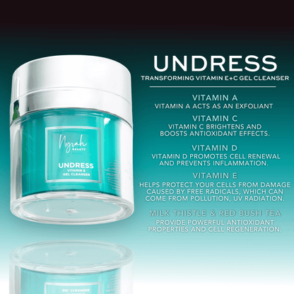 NYRAH BEAUTY undress teal 50ml INFO CARD