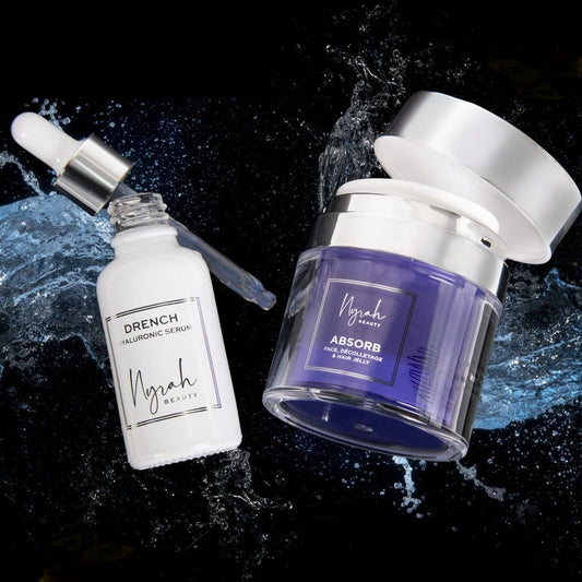 NYRAH BEAUTY DUO Intense Hydration Drench white 30ml and purple absorb 50ml